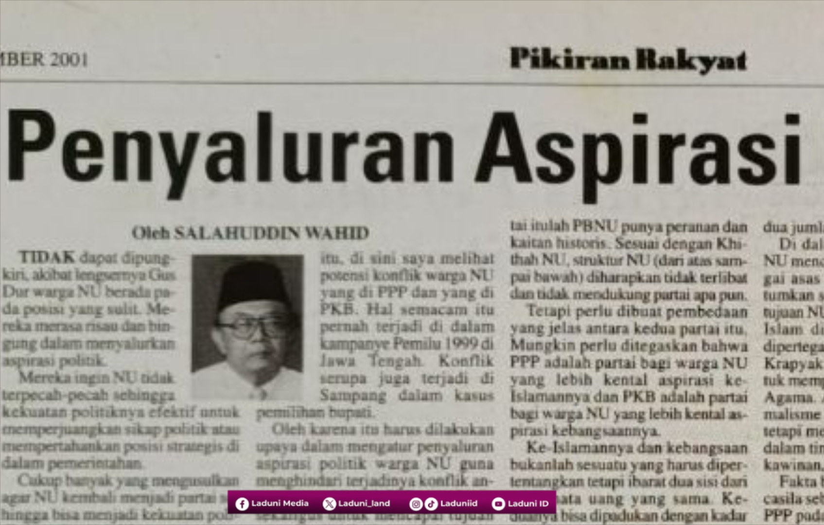 Membaca Kembali Tulisan KH. Salahuddin Wahid Berjudul 